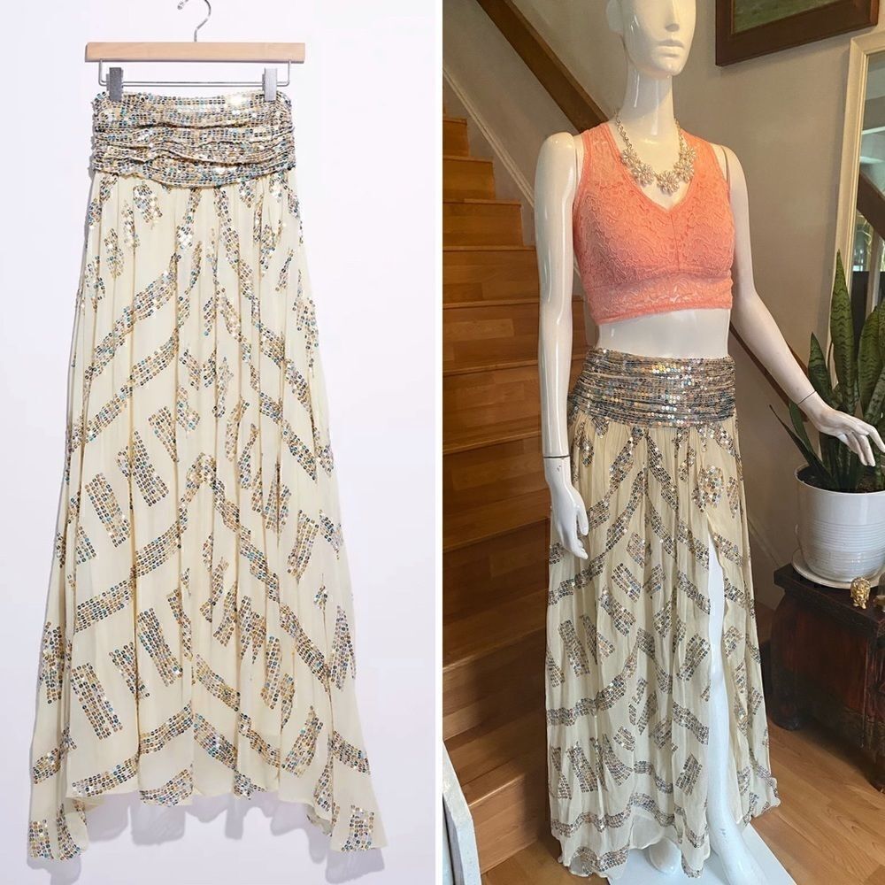 FREE PEOPLE Prophecy Lapis Maxi Skirt